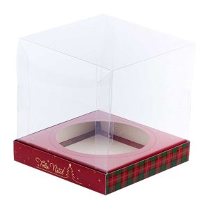 Embalagem para Chocotone Premium 20x20x20cm – NATAL – 10un – HOME