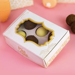 Caixa Para 6 Doces ou 2 Brownies, Com Visor e berço, AURORA – 10un