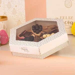 Caixa para Kit Degustação hexagonal, 6 Ovos de 50g, BLISS – 10un