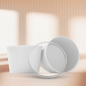 Pote De Papel com tampa 120ml, Branco – 20un