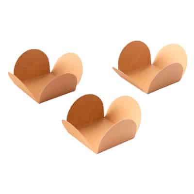 Forminha De Doce 4 Pétalas, Bege – 50un