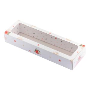 Embalagem Para 4 Brownies Com Visor, Florescer – 10un