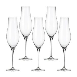 Jogo 6 taças cristal titanio espumante 300ml Linha Limosa