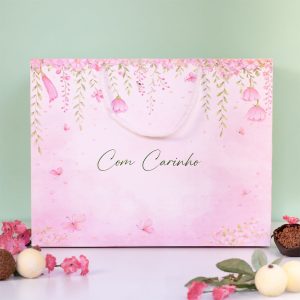 Sacola de papel para Presente G, 30x24x20cm, COM CARINHO – 10un