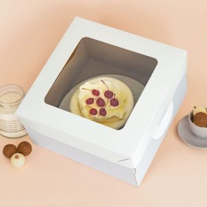 Caixa para tortas e kits com visor, Branca Basics – 5un