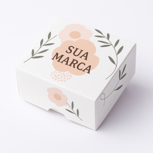 Embalagem Para 4 Doces com Berço, sem Visor Personalizada