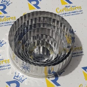 Jogo de Cortadores Redondo Frisado (G) com 7 peças