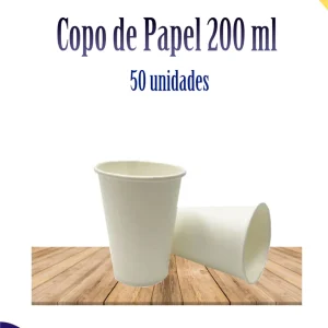 Copo de Papel 200 ml c/50 unidades