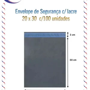 Envelope de segurança cinza 20×30 c/100 unidades