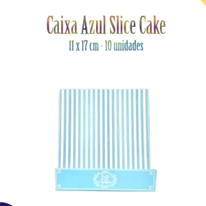 Caixa Azul Slice Cake 11×17 c/10 unidades