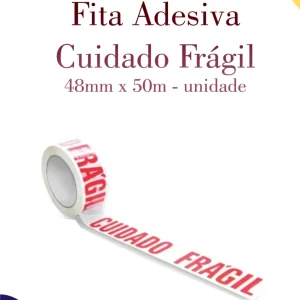 Fita adesiva “Cuidado Frágil” 48mm x 50m unidade
