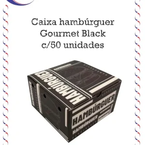 Caixa hambúrguer gourmet black c/50 unidades