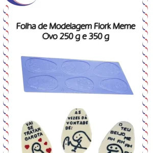 Folha de modelagem Flork Meme Ovo 250g e 350g