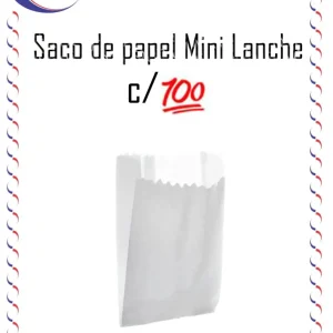 Saco de papel mini lanche c/100 unidades – 7 x 13 cm