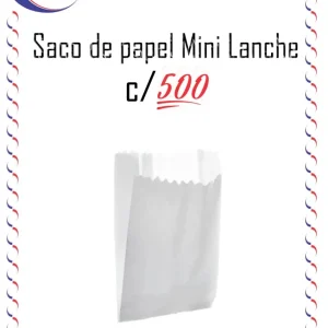 Saco de papel mini lanche c/500 unidades – 7 x 13 cm