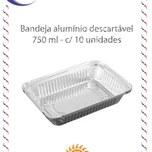 Bandeja alumínio descartável 750 ml c/10 unid – Wyda
