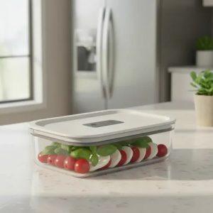 Pote de vidro hermético 1,2L baixo Ou