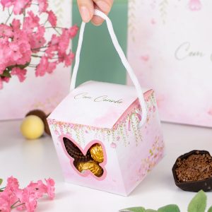 Caixa para doces diversos borboleta com alça, COM CARINHO – 10un