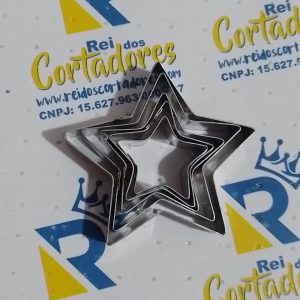 Jogo de Cortadores Estrelas (M) c/ 5 pçs
