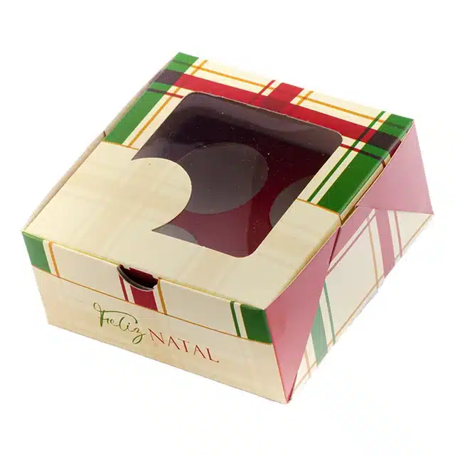 Embalagem Para 4 Doces Com Berço E Visor, Aconchego – 25un - Image 2
