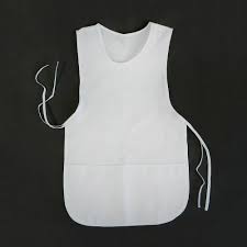 Avental Bata Tergal Branco ( 76 x 46 cm )