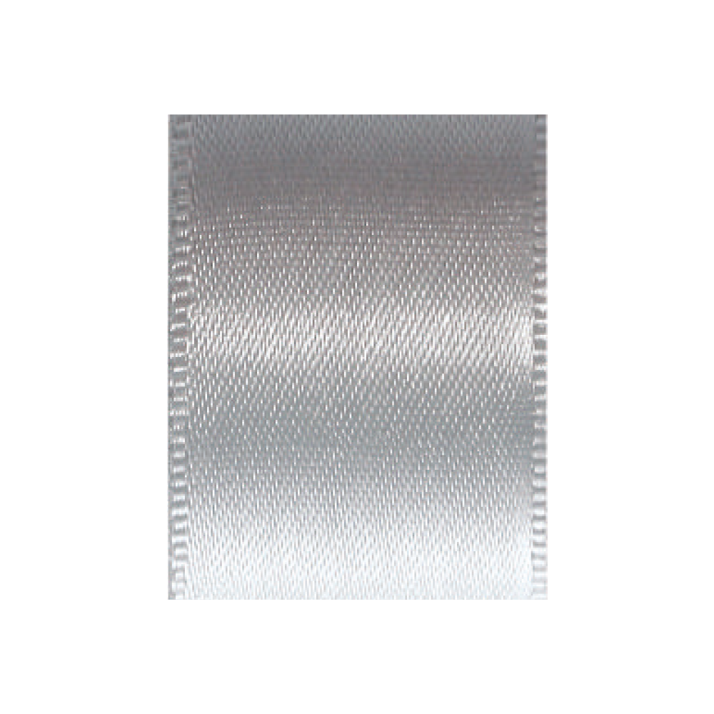 Fita de Cetim 22mm, Prata – Rolo 50mt