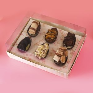 Caixa para Kit Degustação, 6 Ovos de 50g, Tampa 10cm, BELA – 10un