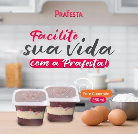 Pote quadrado sem lacre 250 ml c/tampa – 20 unid - Image 5